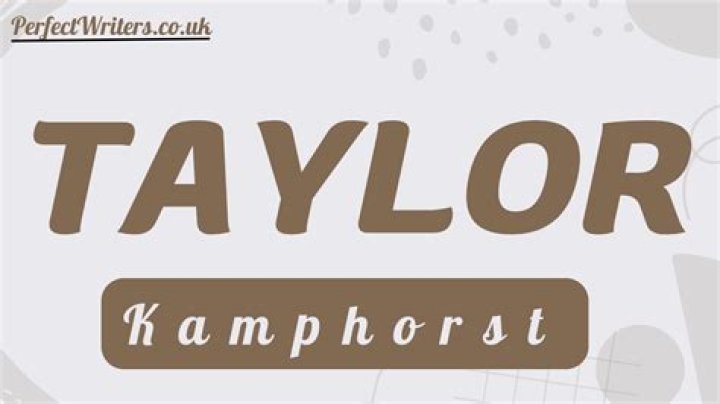All About Taylor Kamphorst | Age, Net Worth, Bio, Career